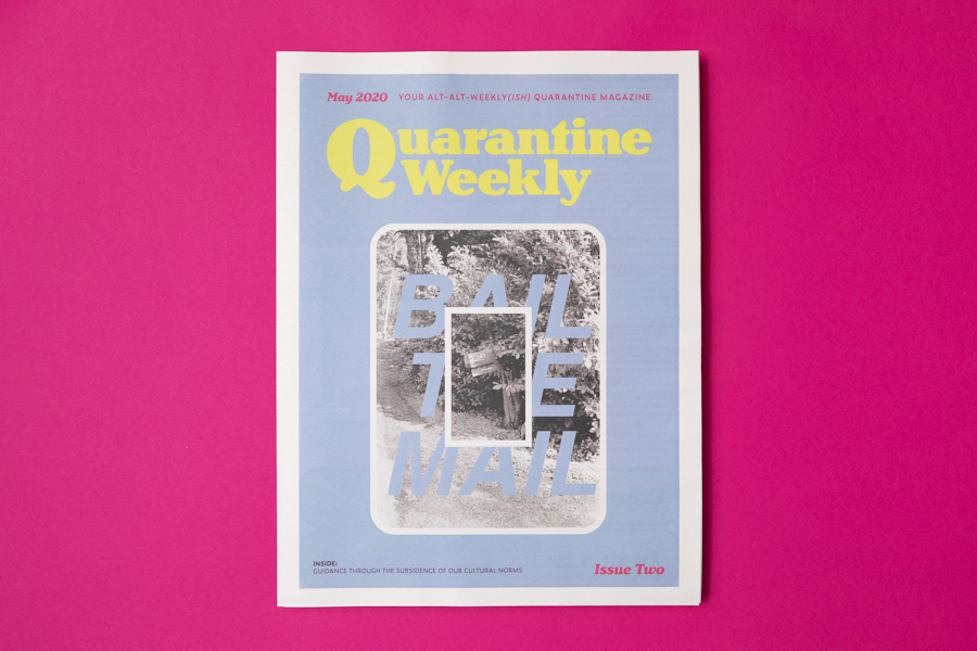 Cover of Quarantine Weekly newspaper printed by Newspaper Club.