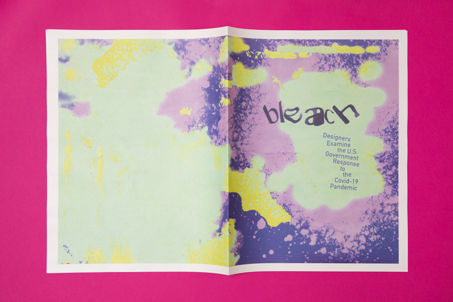 Bleach newspaper, a collection of work by designers responding to COVID-19, printed by Newspaper Club.