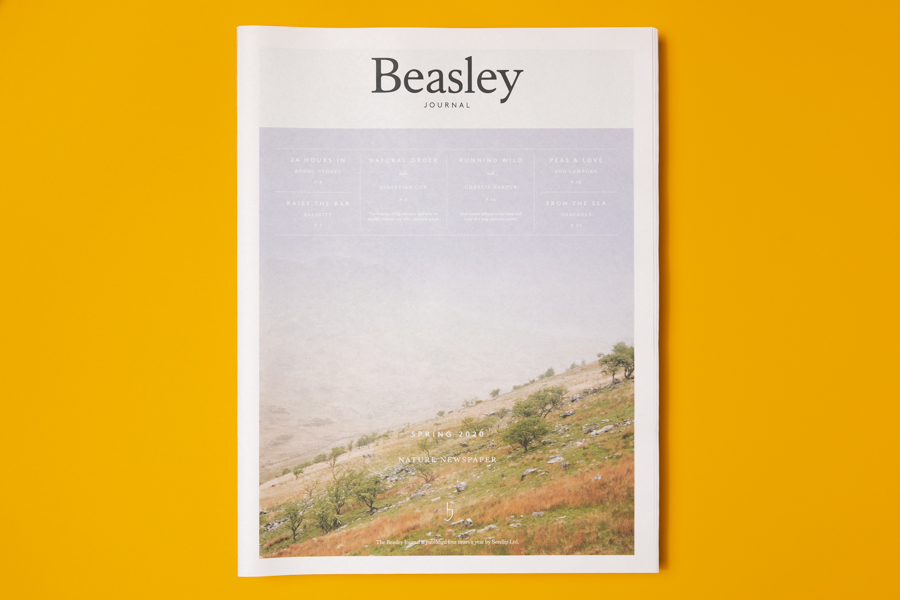 Cover of Beasley, a newspaper for drinks company Seedlip. Printed as a tabloid by Newspaper Club.