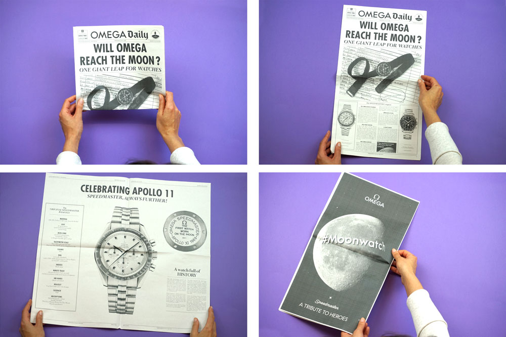 Omega Watches broadsheet, one of 19 Newspapers We Loved in 2019 — A Print Roundup from Newspaper Club