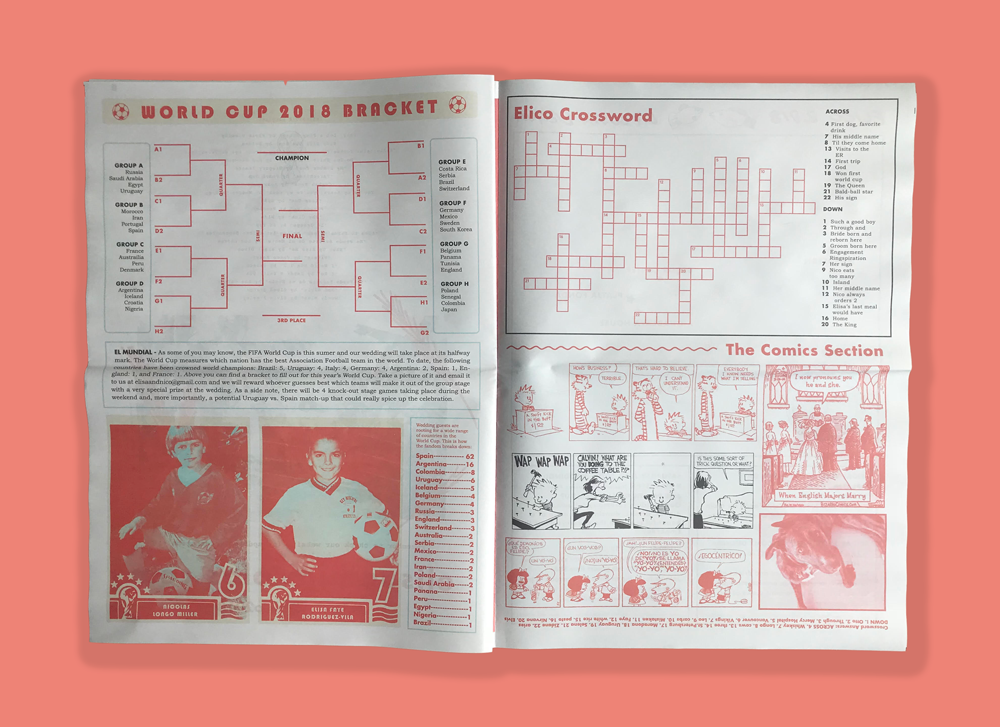 How 3 couples used a newspaper to celebrate their wedding. Print your own newspaper with Newspaper Club.